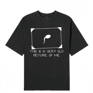 Men's Cotton This Is A Very Old Picture Of Me Graphic Short Sleeve T-Shirt